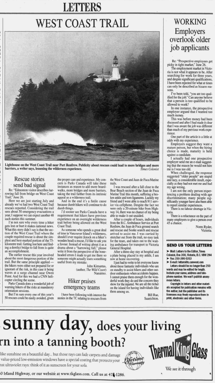 Scan of Times Colonist, page 9, 2 July 2007 — the catalogued article